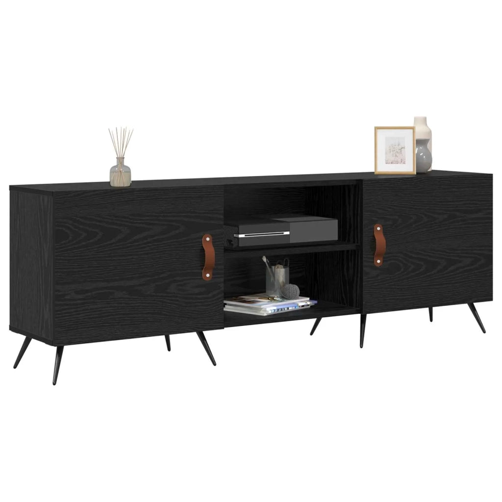 Mobile TV 150 x 30 x 50 cm Rovere nero Legno ingegnerizzato