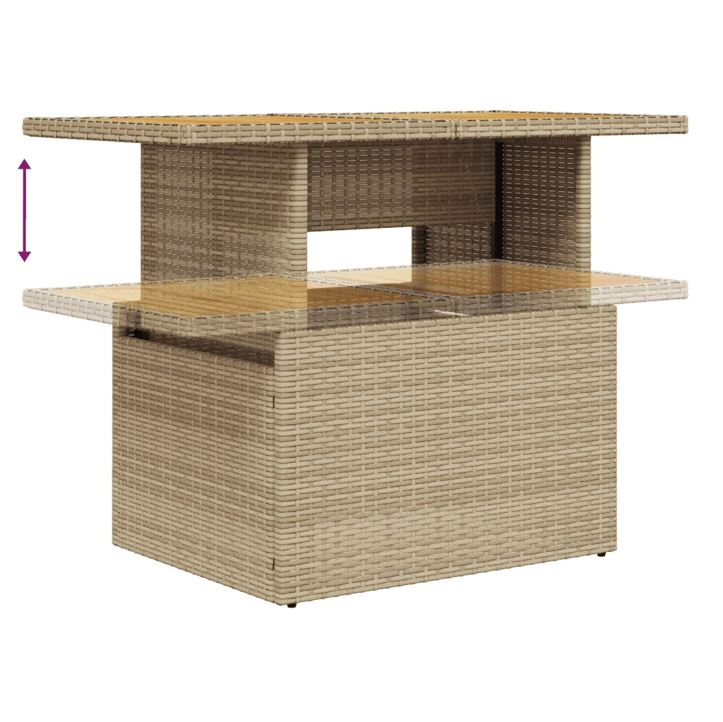Set Divano da Giardino 8 pz con Cuscini Beige in Polyrattan 3270702