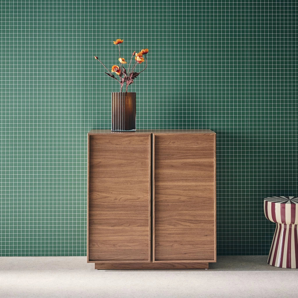 Credenza effetto legno 2 ante 80 cm, noce
