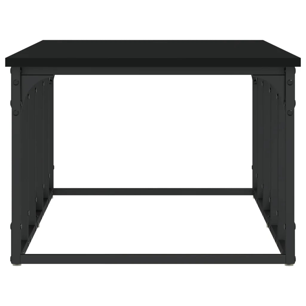 Tavolino da Salotto Nero 100x50x35,5 cm in Legno Multistrato 833378