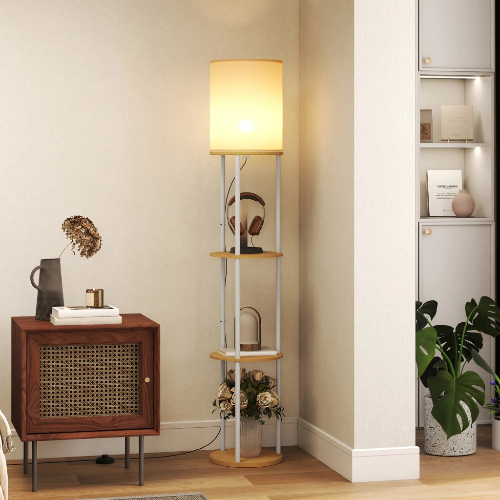 Libreria Scaffale Multiuso con Ripiani ¨C Minimal ¨C Legno Naturale