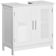 Mobile Sottolavabo Bagno con 2 Ante ¨C Minimal ¨C Legno Bianco 60x30x60 cm