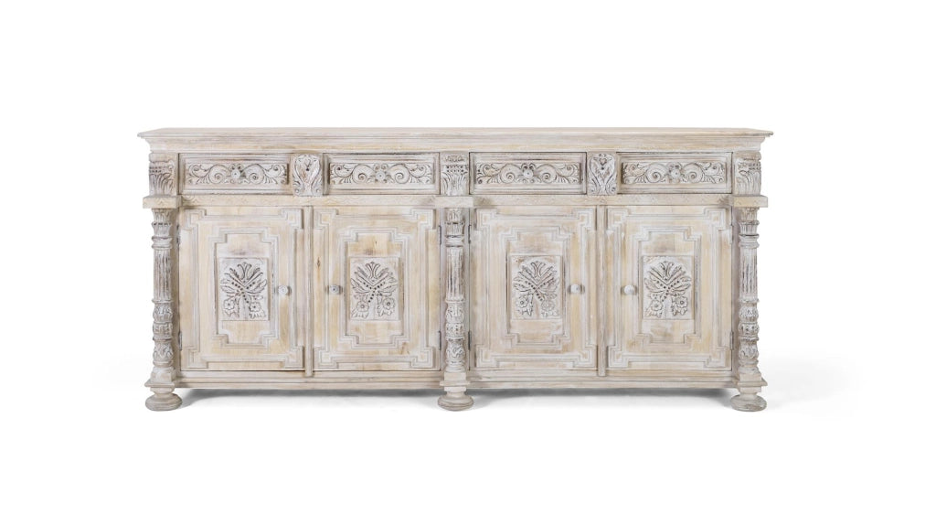 Credenza con 3 cassetti e 3 ante in legno di mango