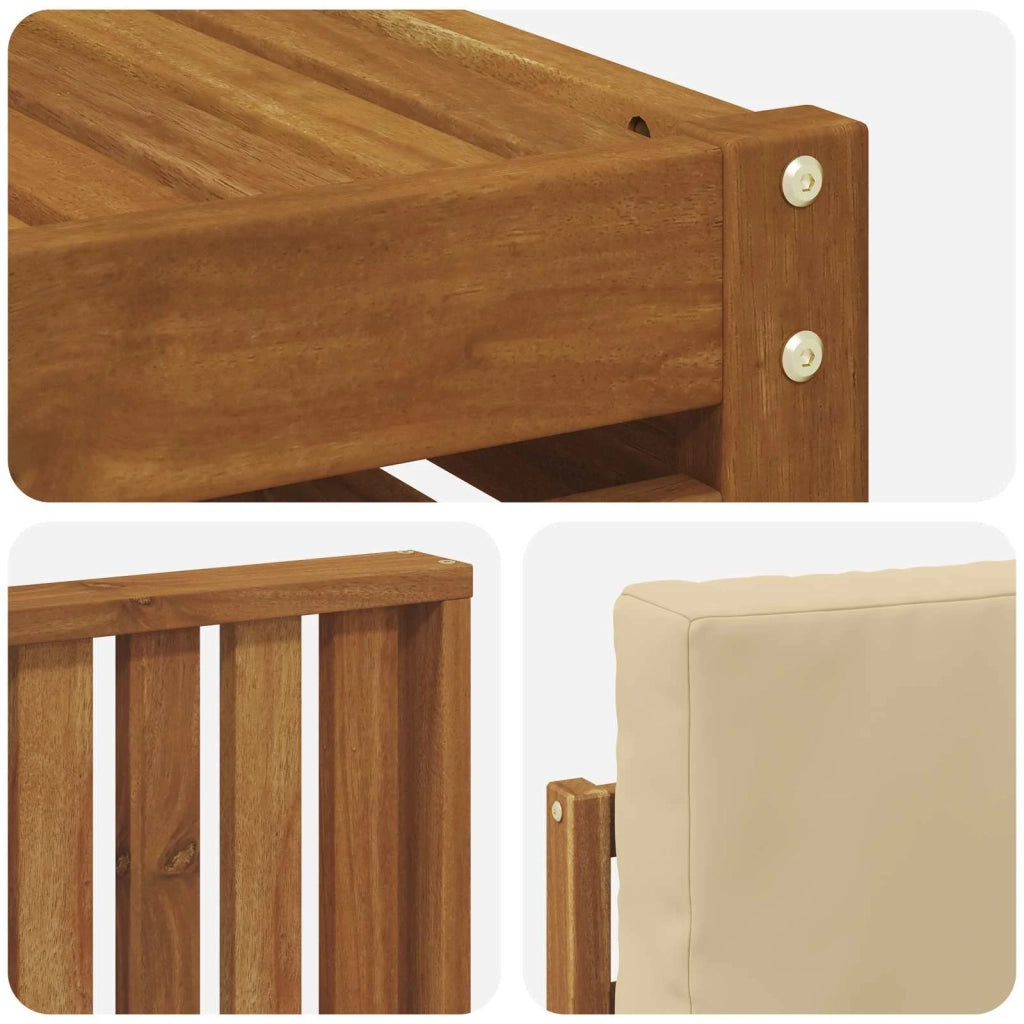 Set di divani da esterno 6 pz Naturale e Beige 3374688