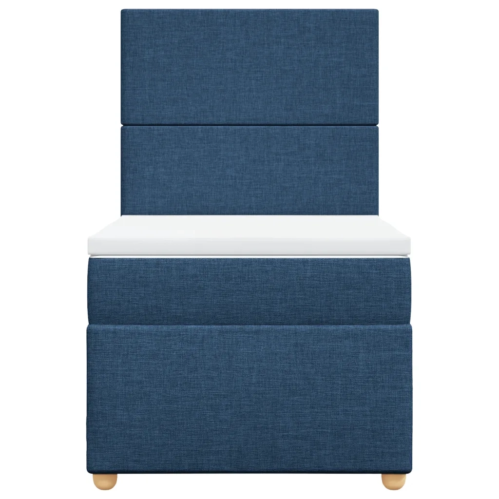 Giroletto a Molle con Materasso Blu 80x200 cm inTessuto
