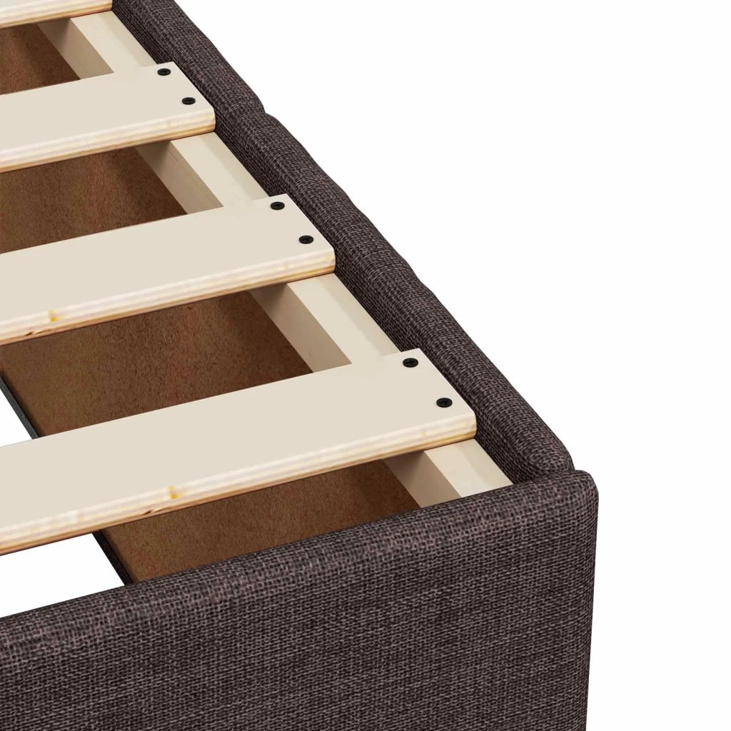 Letto box spring con materasso Marrone Scuro 200 x 200 cm 3451286