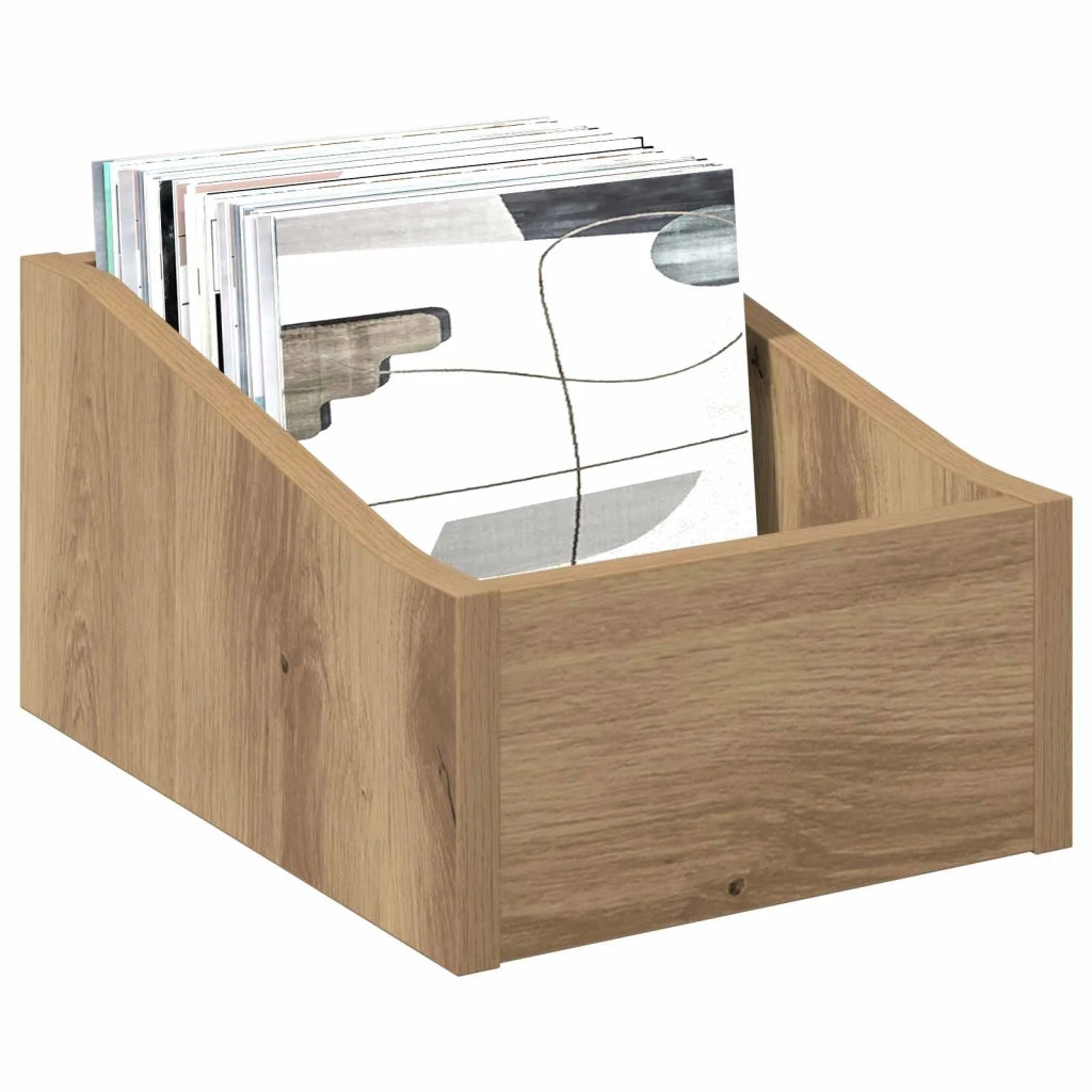 Scatola per dischi LP 2 pz Rovere Artigianale 23 x 33 x 16 cm 8012793