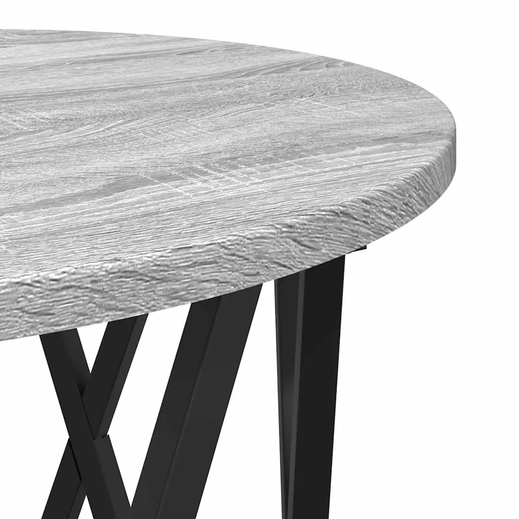 Tavolo laterale | Tavolino Nesting 3 pz Grigio Sonoma