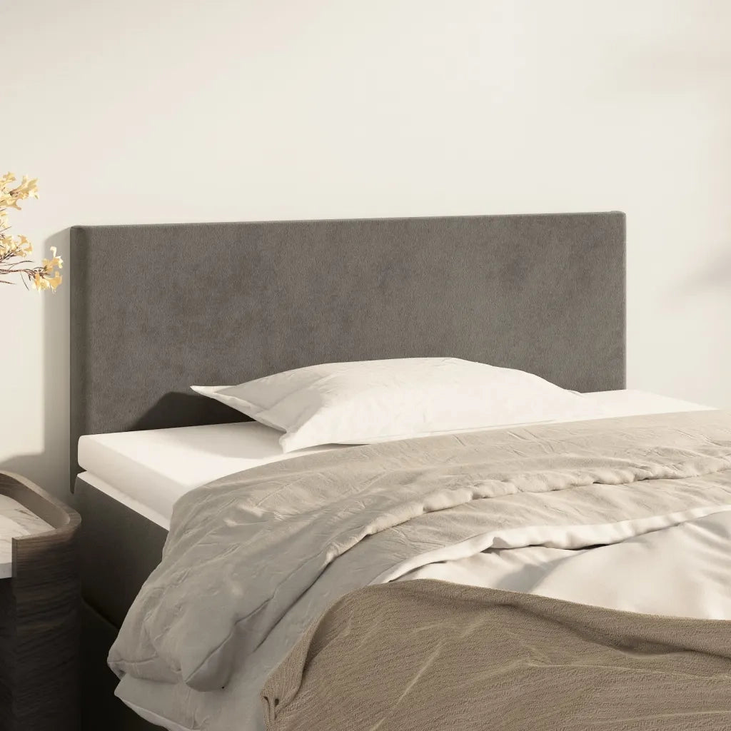 Testiera | Testata Grigio Scuro 90x5x78/88 cm in Velluto