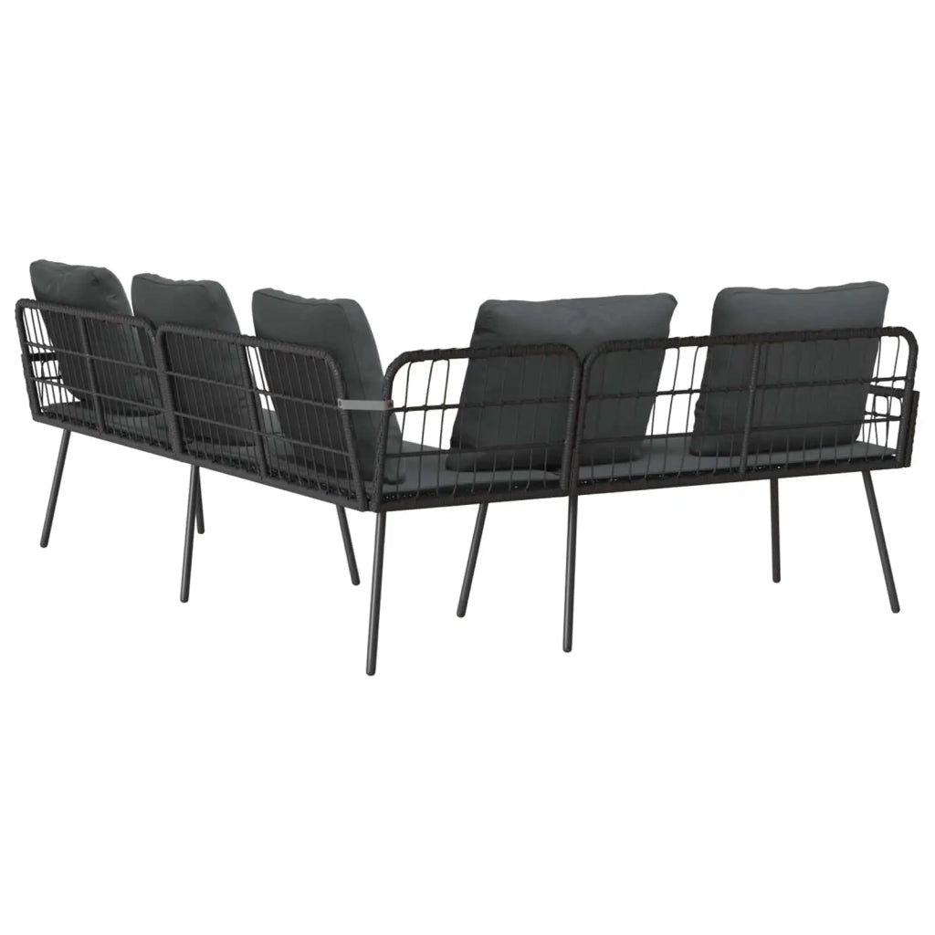 Divano con cuscino Antracite 173 x 231 x 90cm Acciaio 4108263