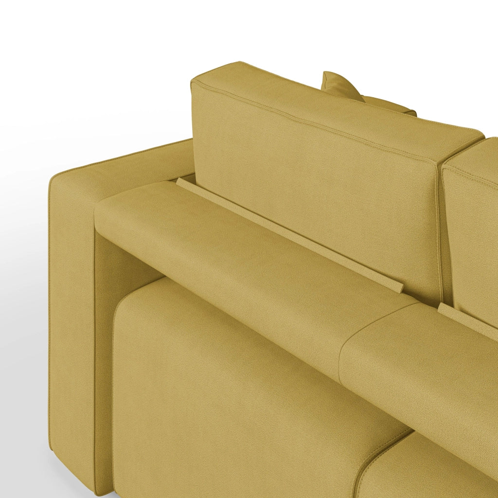 Morfeo Divano 3 sedute tessuto impermeabile 245 cm giallo