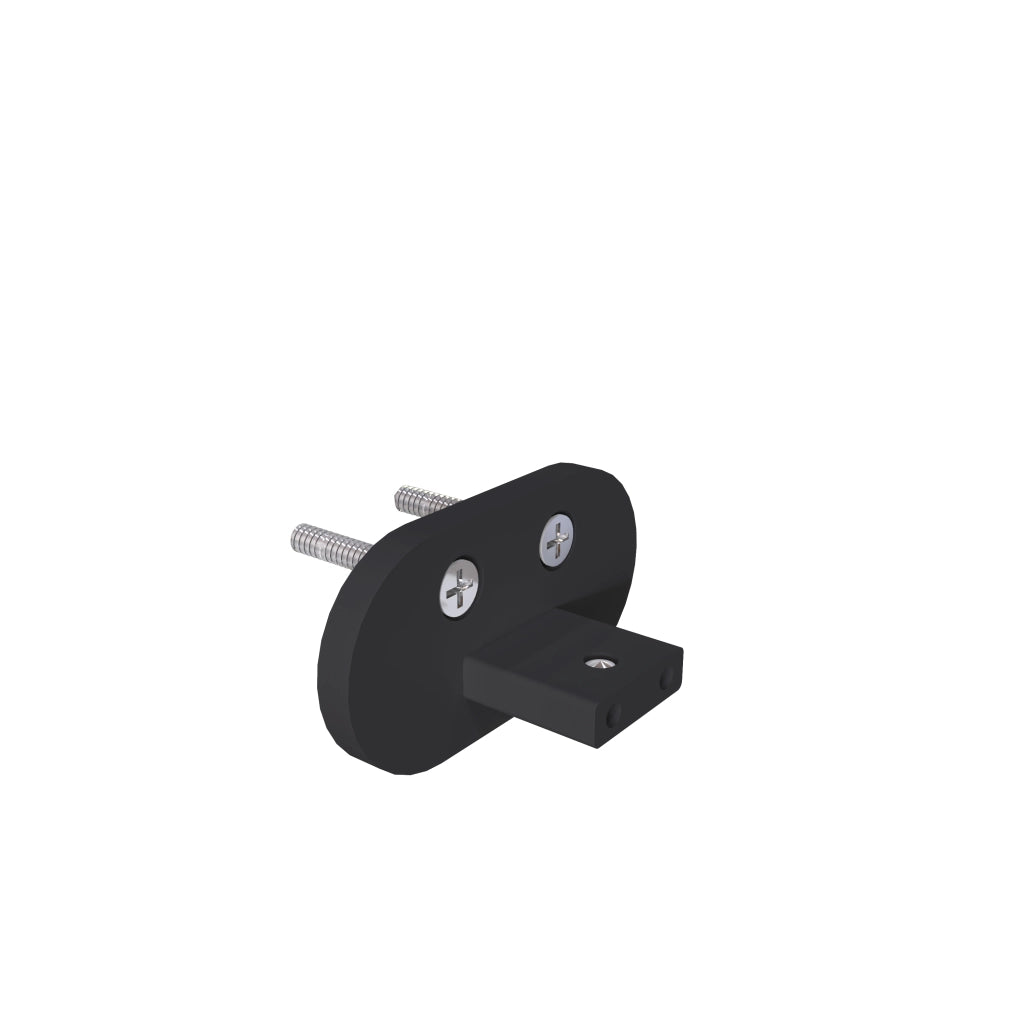 Ringhiera Parapetto in Alluminio Nero Opaco 100x100cm a Fissaggio a Pavimento, con supporto di collegamento a Parete