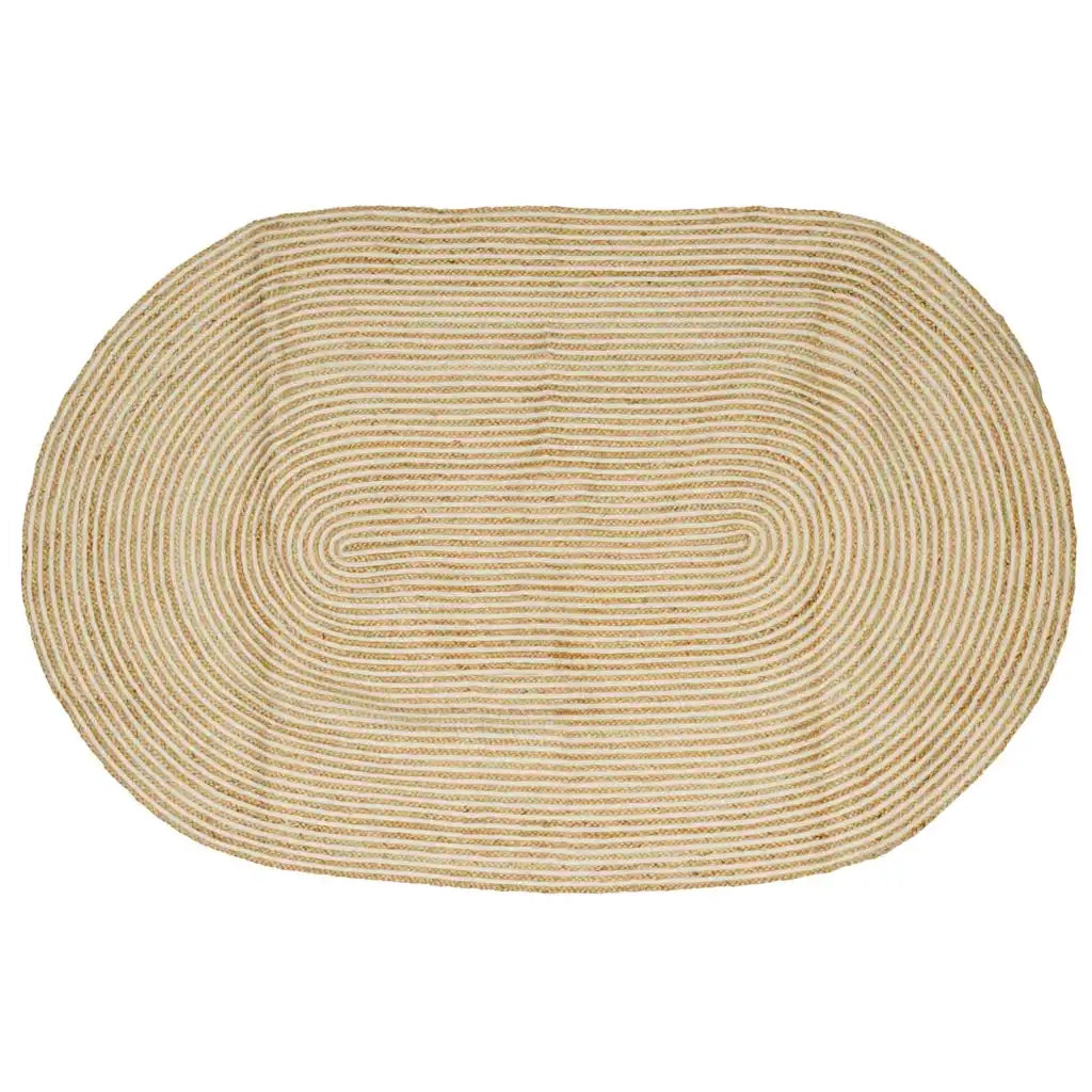 Tappeto Naturale e Bianco 205 x 305 cm Juta