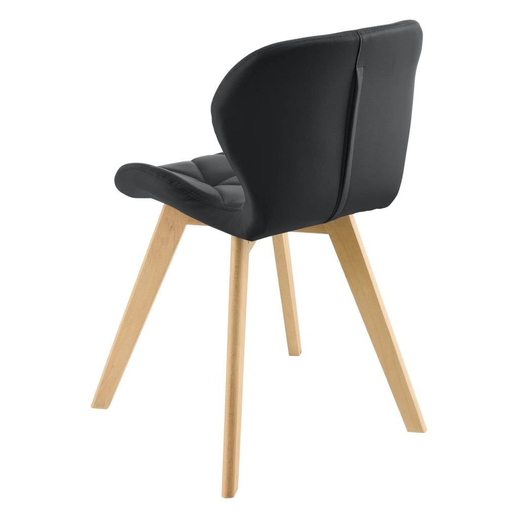 Set di 6 sedie da pranzo in similpelle 81 x 57 x 49 cm nero 03_0006793