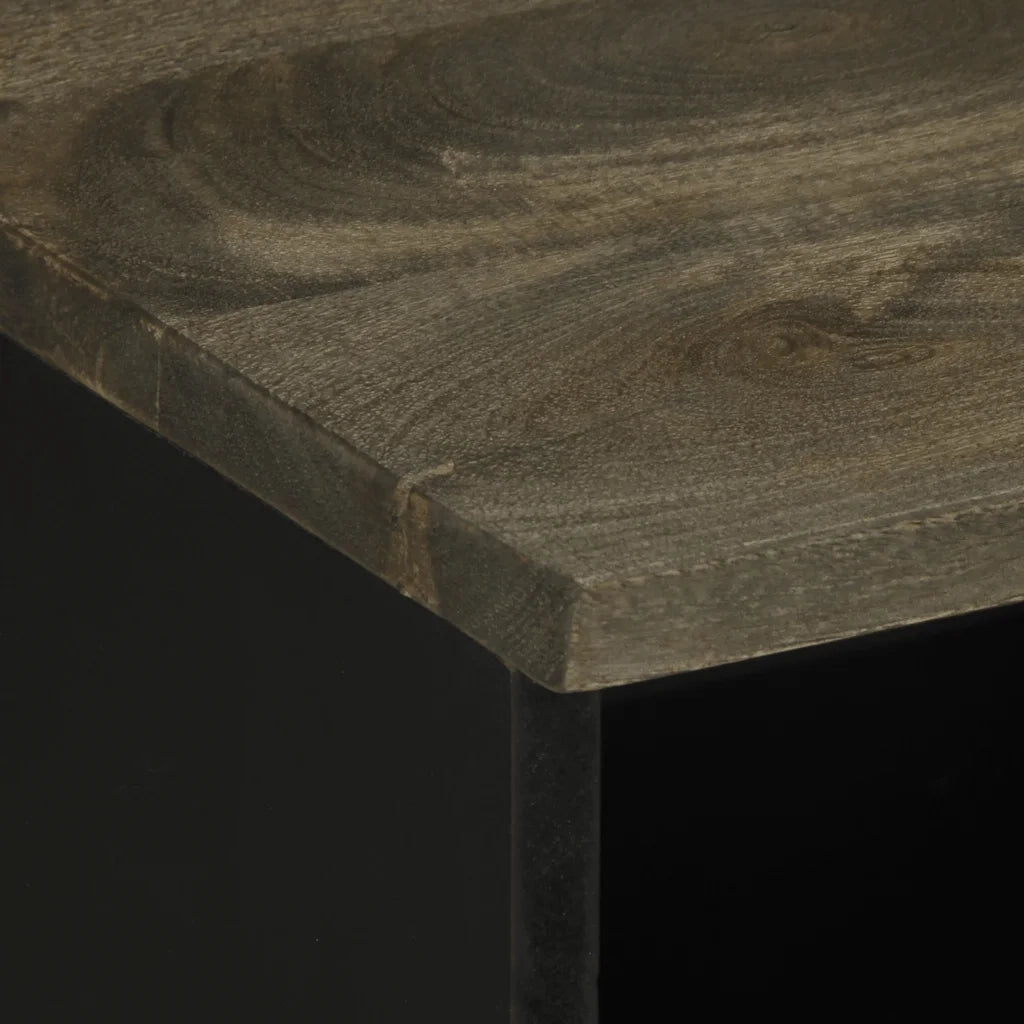 Mobile TV | Armadietto TV | Mobile Porta TV Nero 100x33x46 cm in Legno Massello di Mango