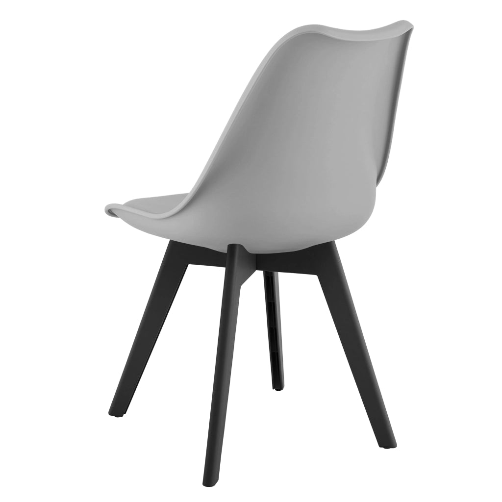 Sedia VALORA RIXK - Grigio con gambe nere x2