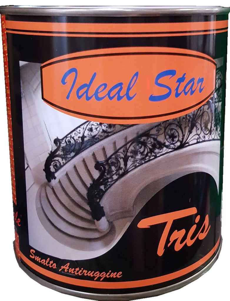 SMALTO ANTIRUGGINE 'TRIS' IDEAL STAR 0,750 lt - Verde Alpi - IDEAL STAR