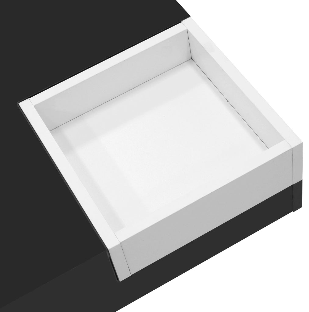 Tavolino da caff¨¨ 72x72x30 cm con box removibile e LED multicolore