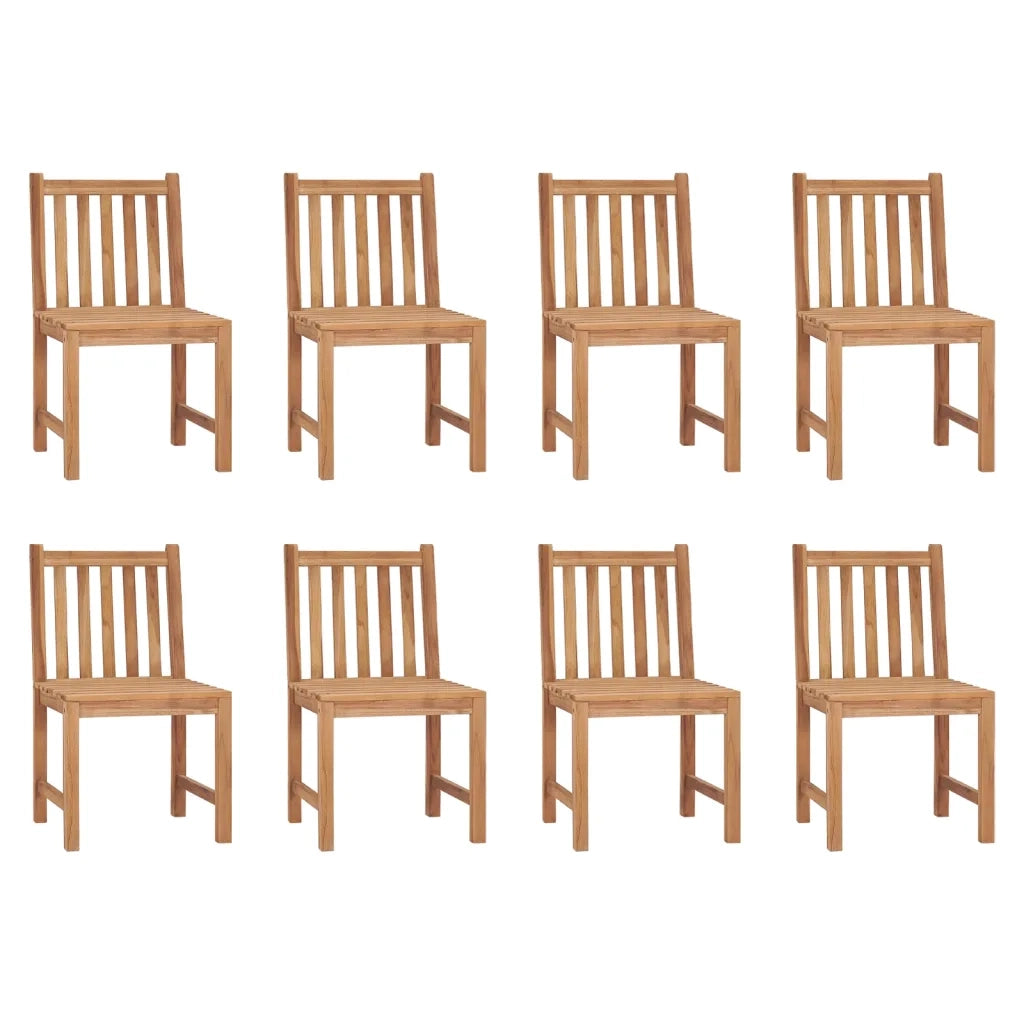 Sedie da Giardino con Cuscini 8 pz in Legno Massello di Teak 3073146