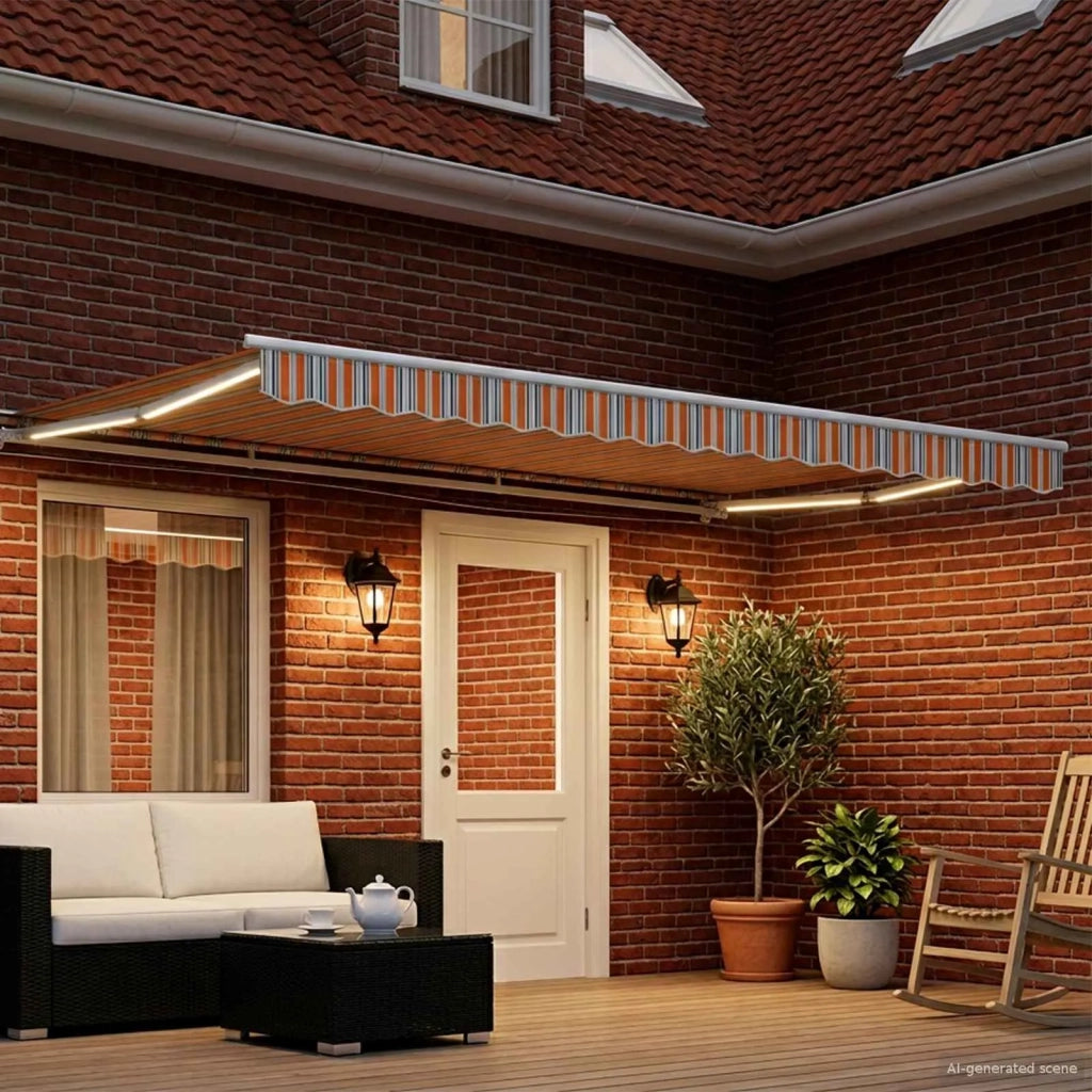 Cornice per Tenda Manuale con LED 5 x 3 m 3420696
