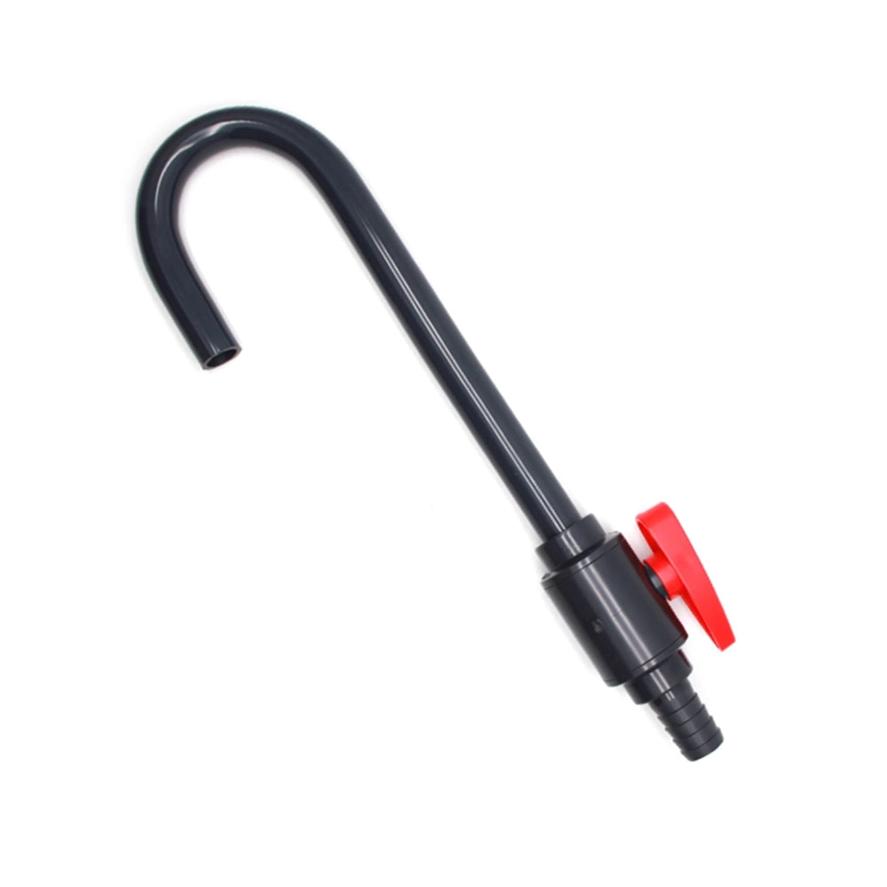 Aquariumline PVC Tubo curvo di mandata Ø20mm con rubinetto e portagomma 12/16