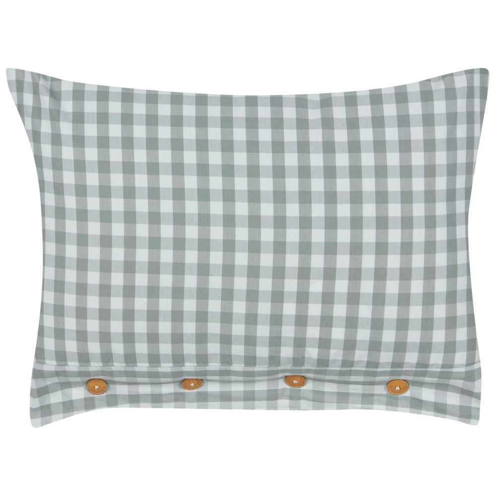 Set di 2 cuscini decorativi verde e bianco con motivo a scacchi quadrato con bottoni 40 x 60 cm soggiorno camera da letto