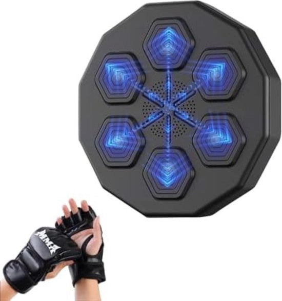 Macchina da pugilato - Allenamento pugilistico - Macchina da pugilato - Macchina da pugilato per adulti - 40 x 40 cm - 2,5 - Nero - Macchina da pugilato + guantone da boxe