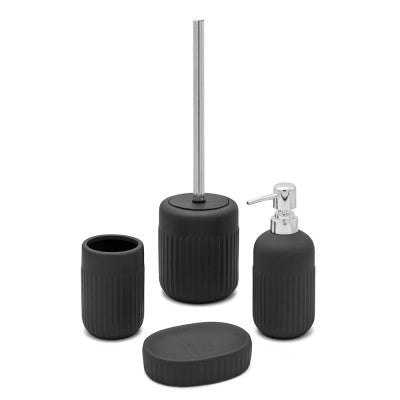 Dispenser sapone da appoggio nero in ceramica Cup
