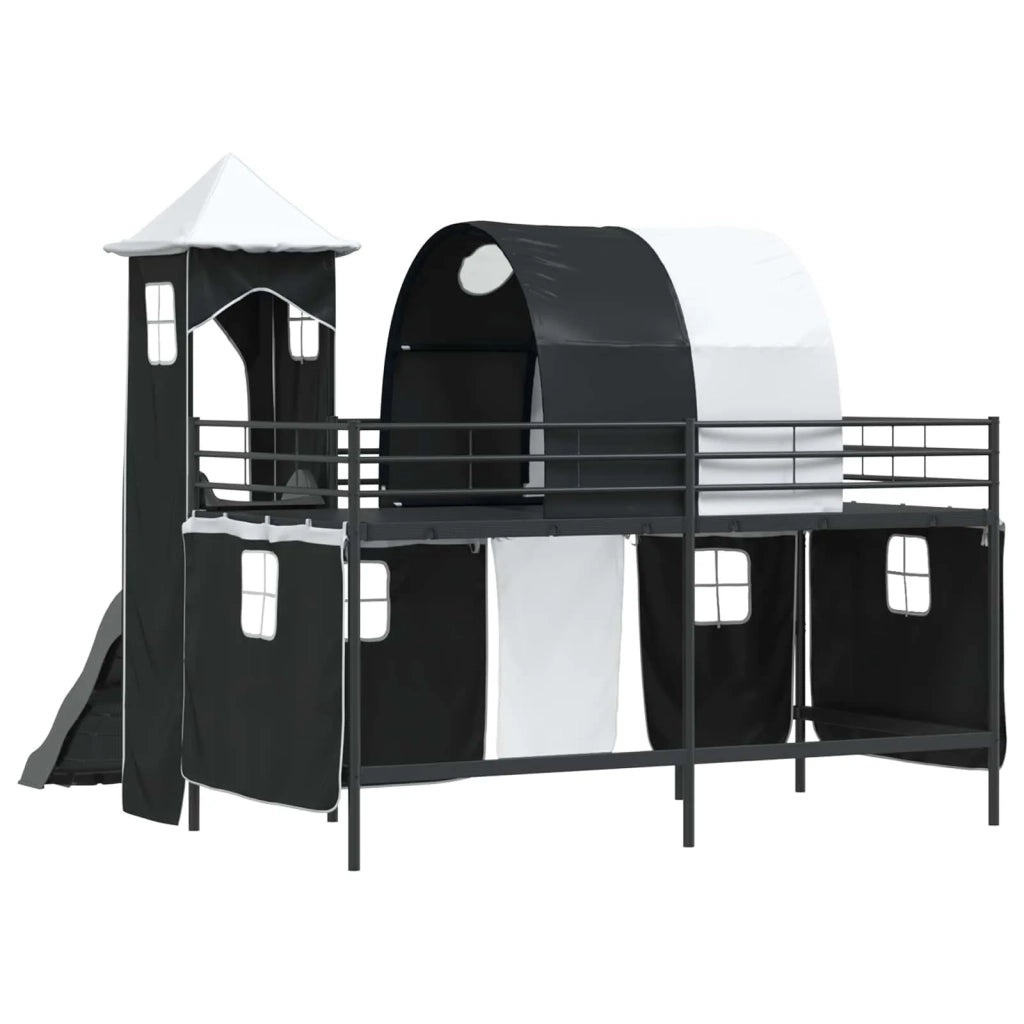 Struttura del letto loft per bambini Nero 100 x 200 cm Metallo 42020876
