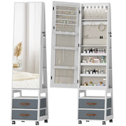 Cassettiera con Specchio e Luci LED ¨C Minimal ¨C Bianco