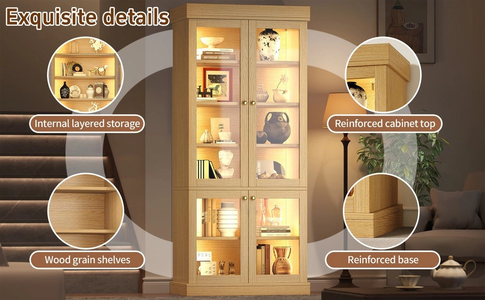Armadio multiuso con ripiani ¨C Minimal ¨C marrone legno multistrato per casa