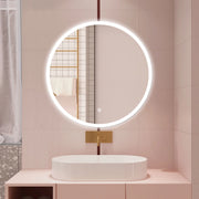 AICA Specchio da bagno 120 x 120 cm, antiappannamento, dimmerabile, interruttore touch, Funzione Memoria