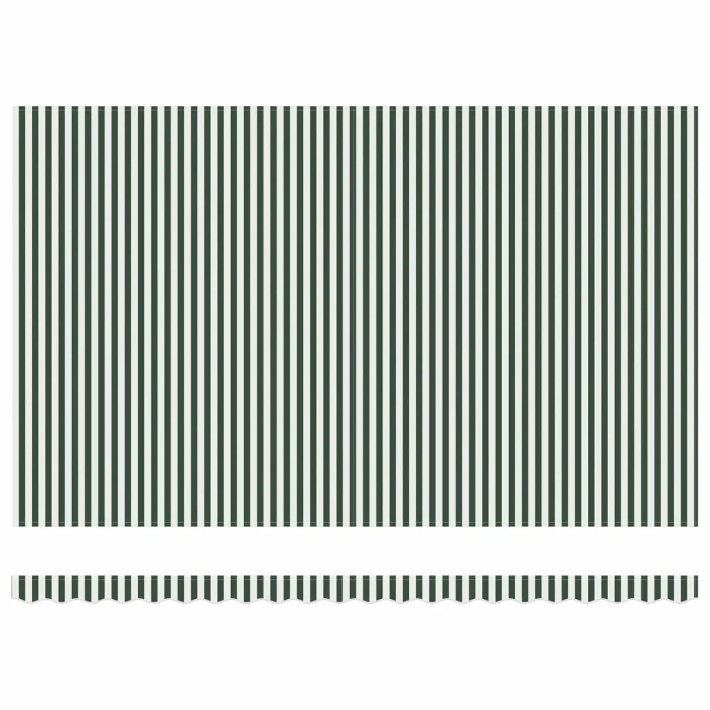 Tenda Retrattile Verde e bianco 500 ×300 cm Tessuto 3331464