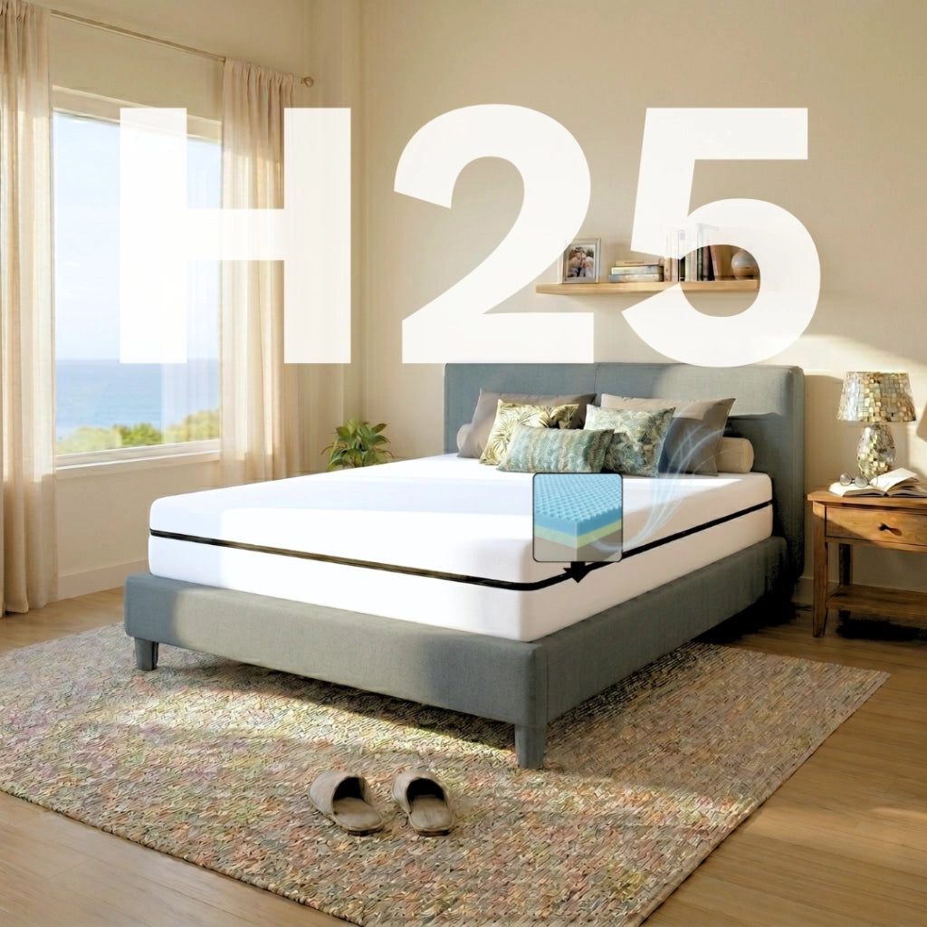 Materasso Singolo 95x195 in Memory Foam h 25 cm. A 7 Zone Differenziate Ortopedico. Rivestimento Cotone Fresco e Traspirante. Made in Italy 100%