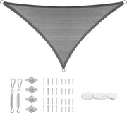 Telaio per ombreggiatura triangolare - traspirante e impermeabile - HDPE - resistente ai raggi UV e solido - grigio scuro - 3x3x4.25 m