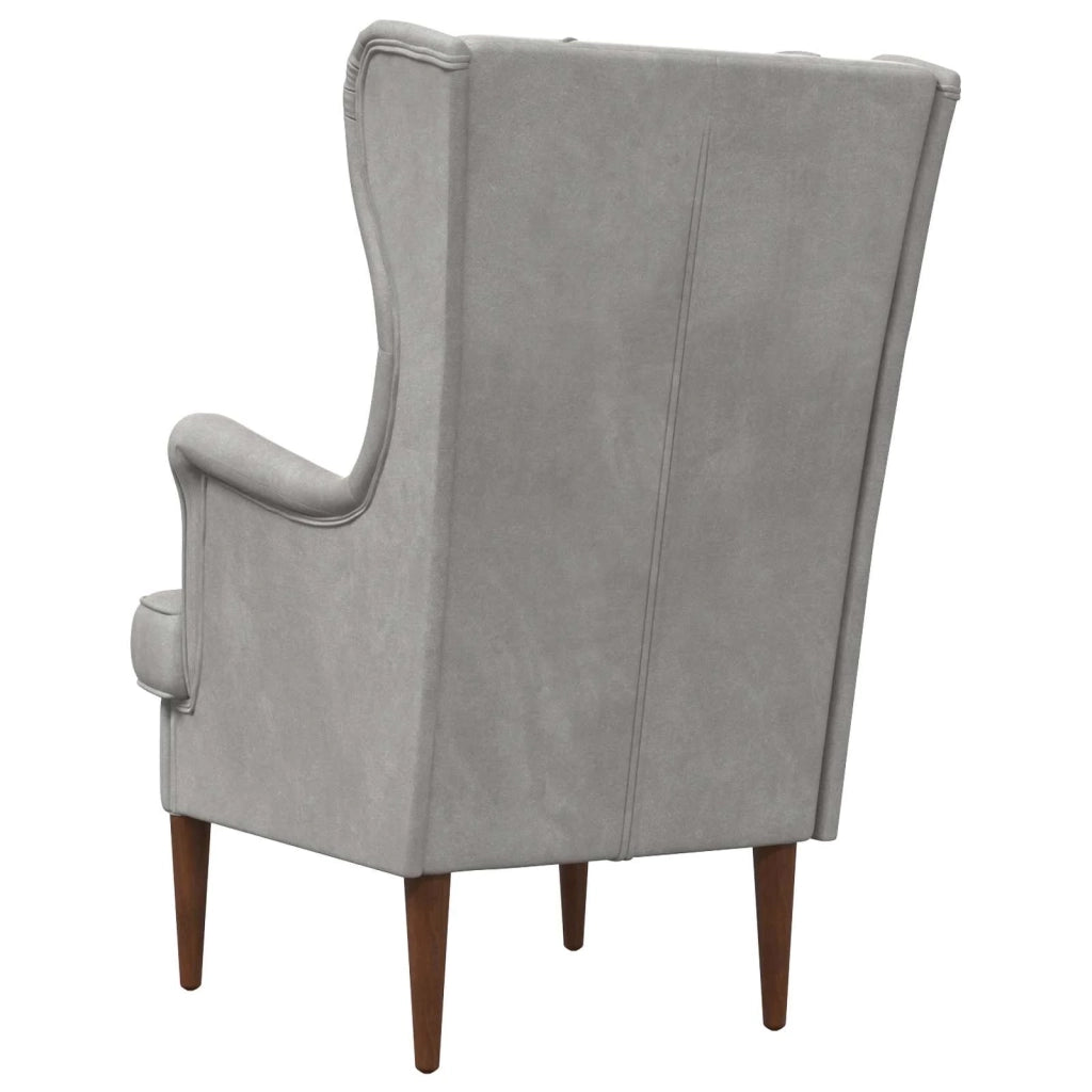Poltrona Grigio Chiaro Velluto 42029896