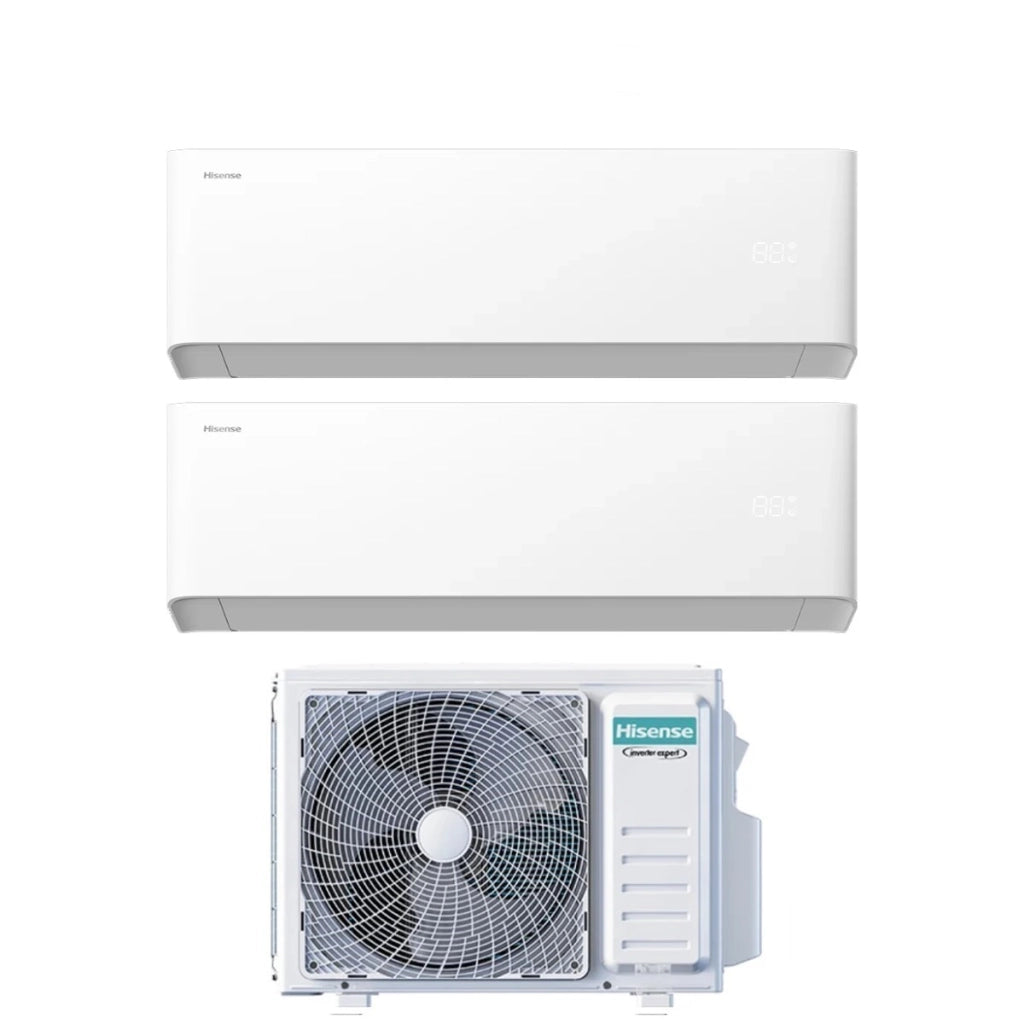 Condizionatore Dual Split Hisense UNI HB 12+12 con 2AMW52U4RXC R-32 Wi-Fi Integrato