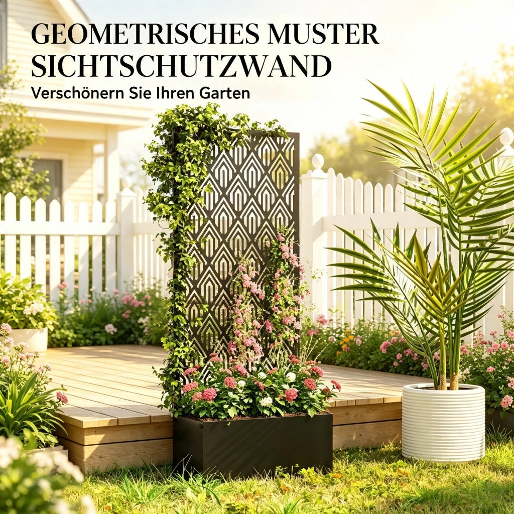 Fioriera rialzata da giardino con grigliato; drenaggio e vasca profonda in metallo 45 × 21.5 × 110 cm