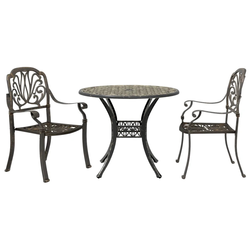Set da Bistrò 3 pz Bronzo in Alluminio Pressofuso 3216322
