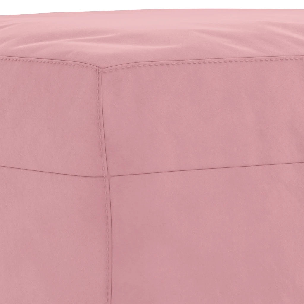 Set di Divani 4 pz con Cuscini Rosa in Velluto