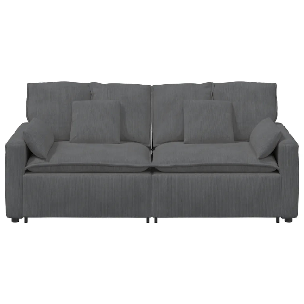 Divano Modulare con Cuscini Grigio Scuro 3321138