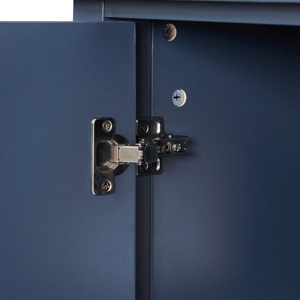 CREDENZA 160x40x89 cm Blu Navy in Truciolare con Rilievi Retrò