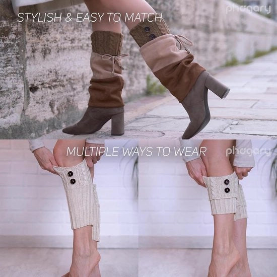 Calzature da neve per uomo maniche - calzettoni - 4 paia - nero, beige, grigio - intrecciato