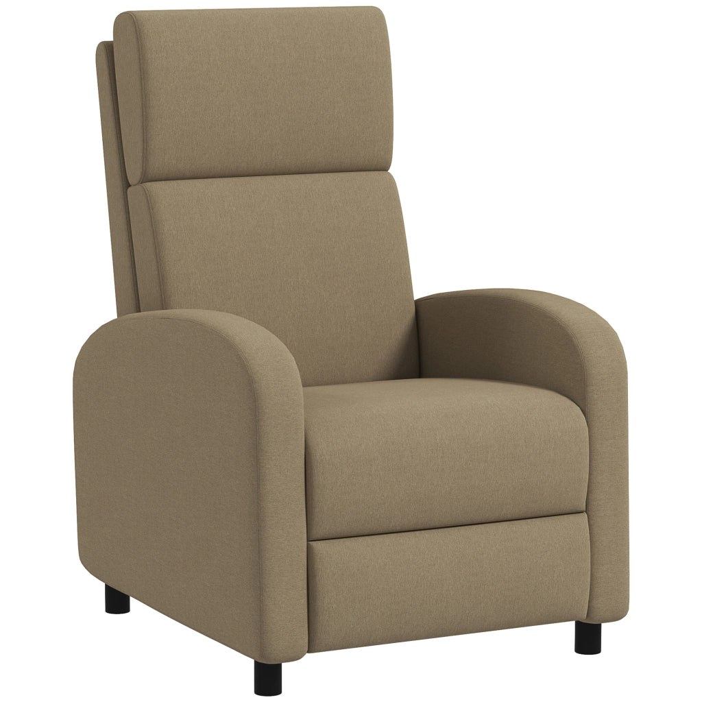 Poltrona Relax Reclinabile Manuale a 160¡ã con Poggiapiedi ¨C Minimal ¨C Tessuto Beige