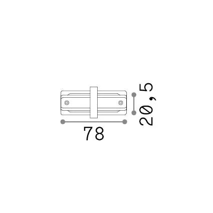 Accessorio Link Ideal Lux Nero Finitura Plastica/Alluminio IP20 240V
