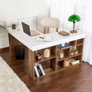 Altin, Scrivania Angolare, 130x120x72h cm Bianco