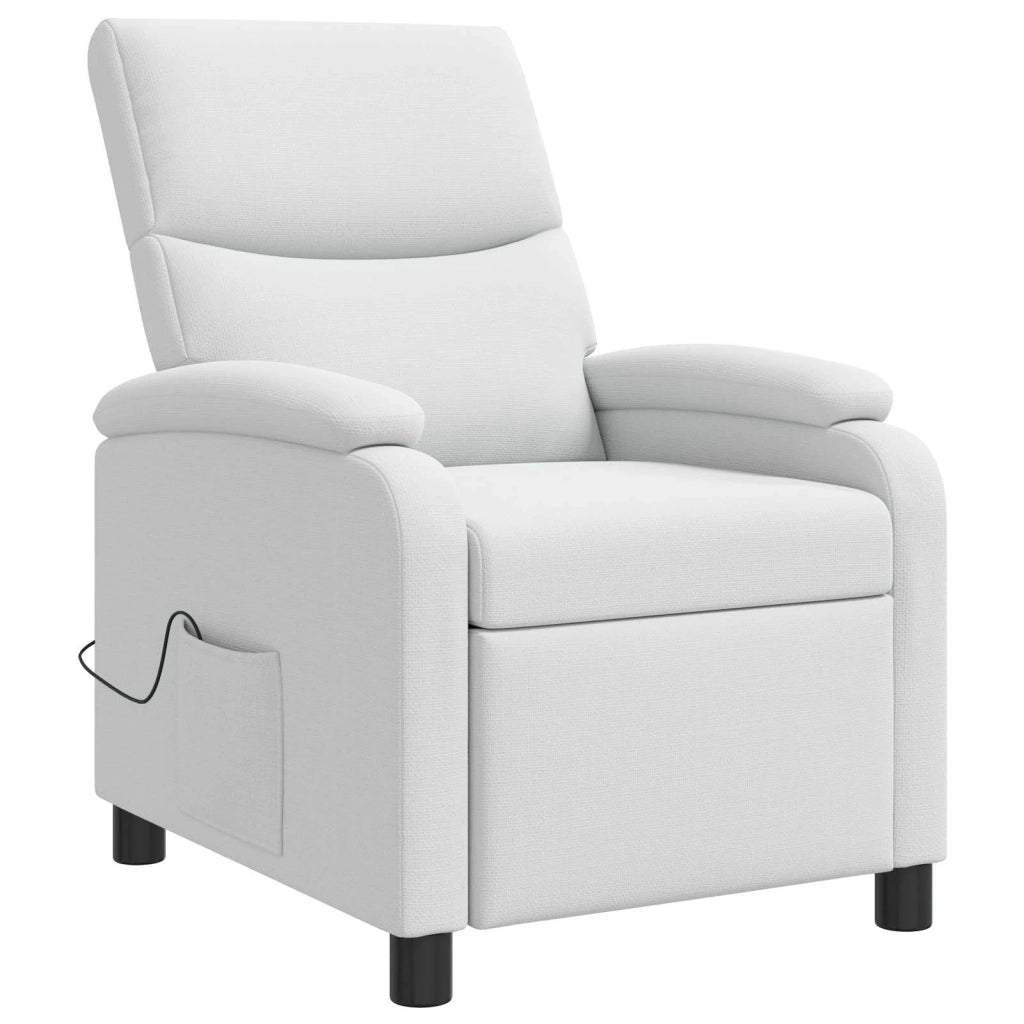 Poltrona Massaggiante Bianco Tessuto 42035018