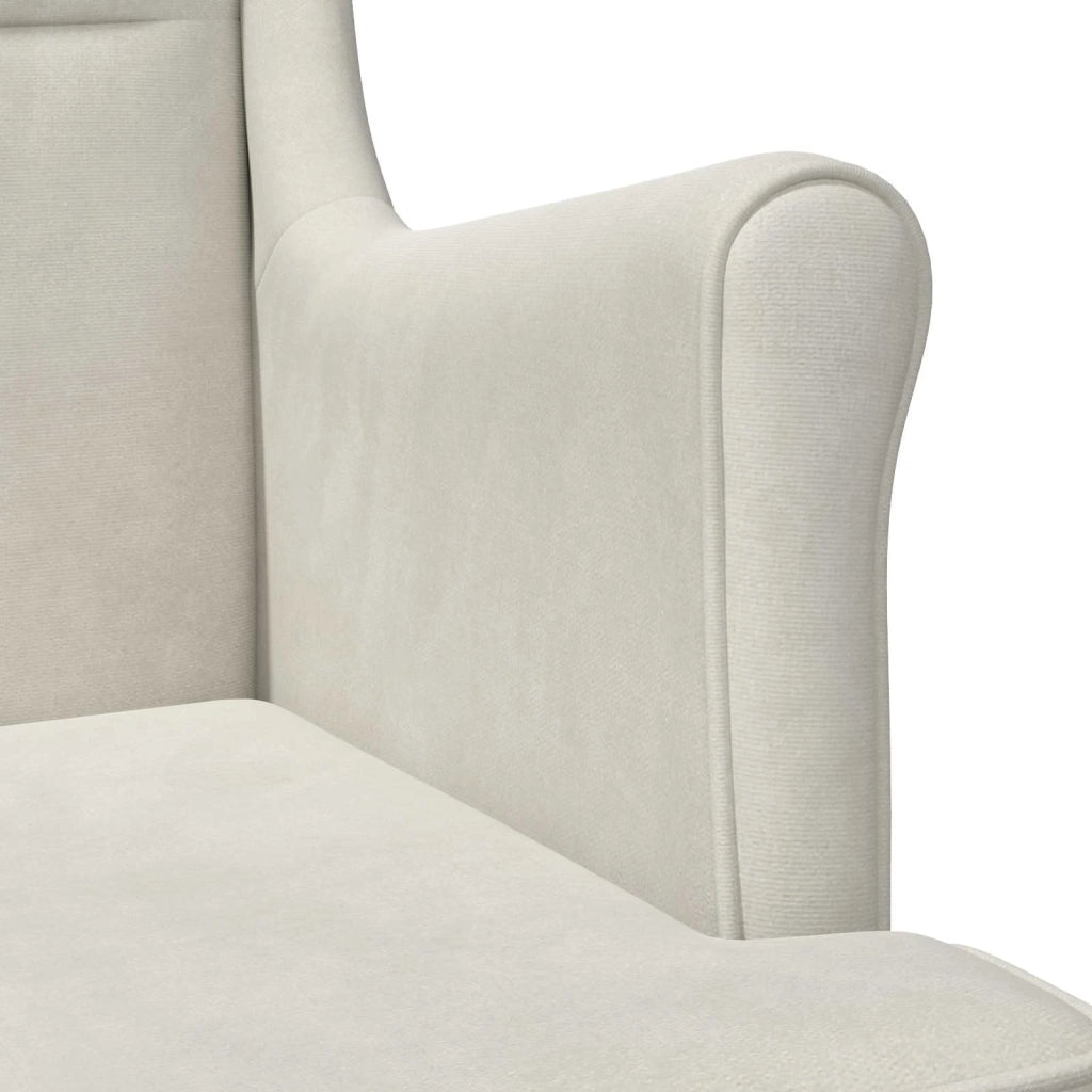 Poltrona Crema Velluto 42029870