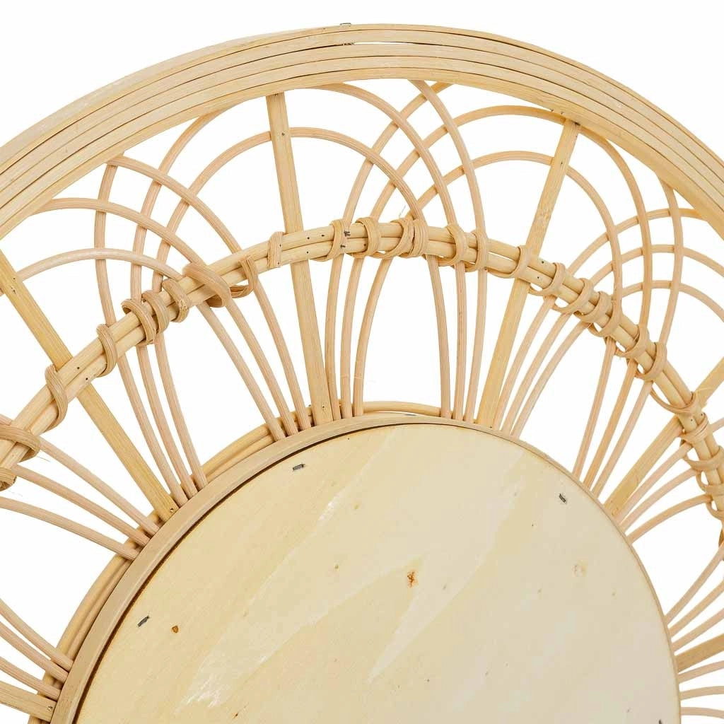 Specchio in rattan e bambù marrone d55,5x2h