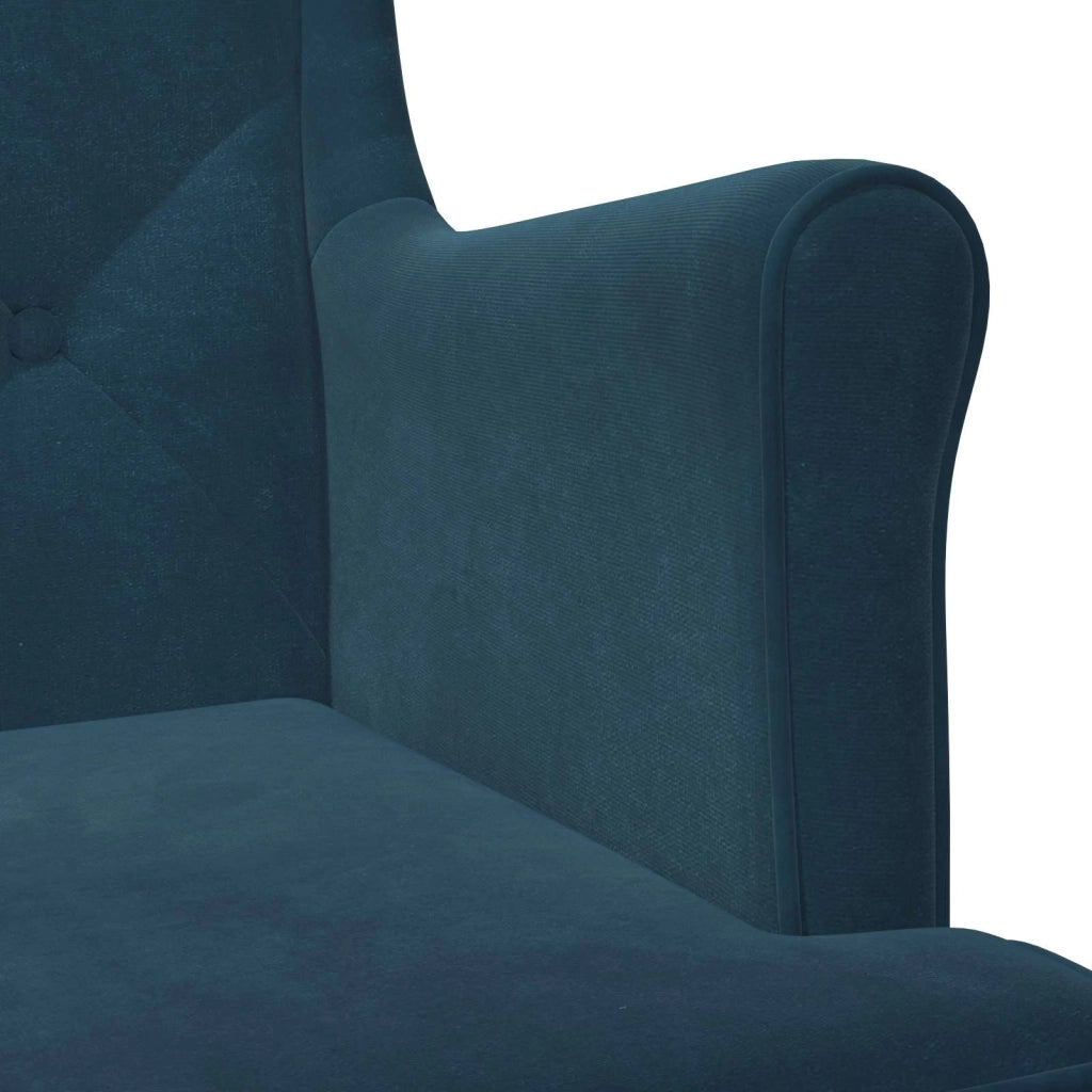 Poltrona-Divano Sedia Blu Velluto 462951